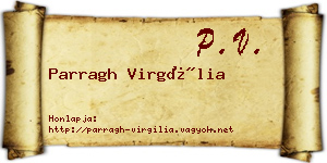 Parragh Virgília névjegykártya